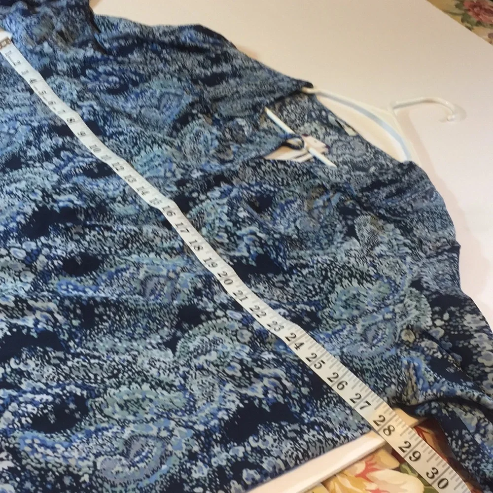 Joie  Blue Parisian Paisley Peasant Top Size XX-Large NWT
